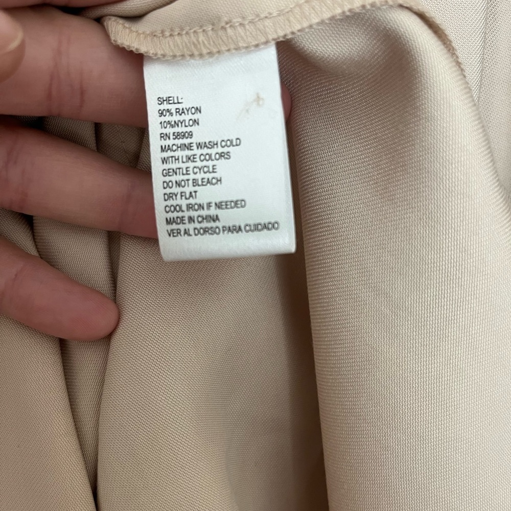 Alex Marie NWT Pleated Sleeveless Khaki Dress - Picture 5 of 5
